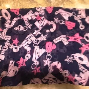 Vintage Moschino Silk Scarf Larioseta Como Abstract Art Pink purple scarf